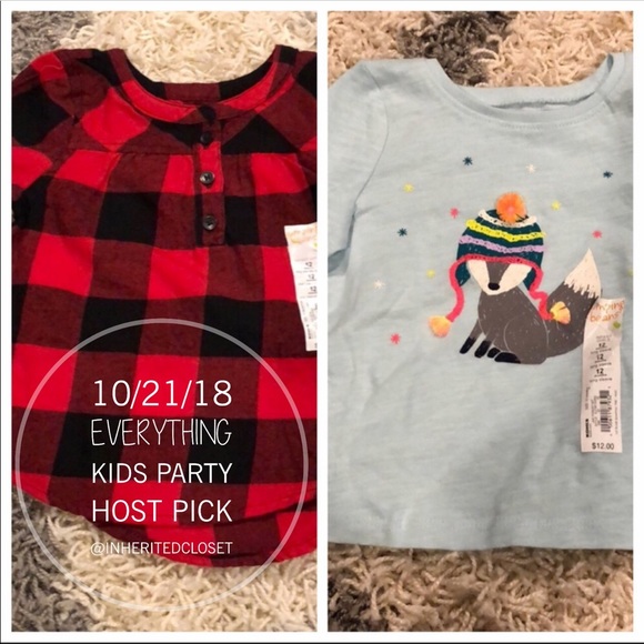 Other - Bundle of little girl winter shirts, sz 12 months